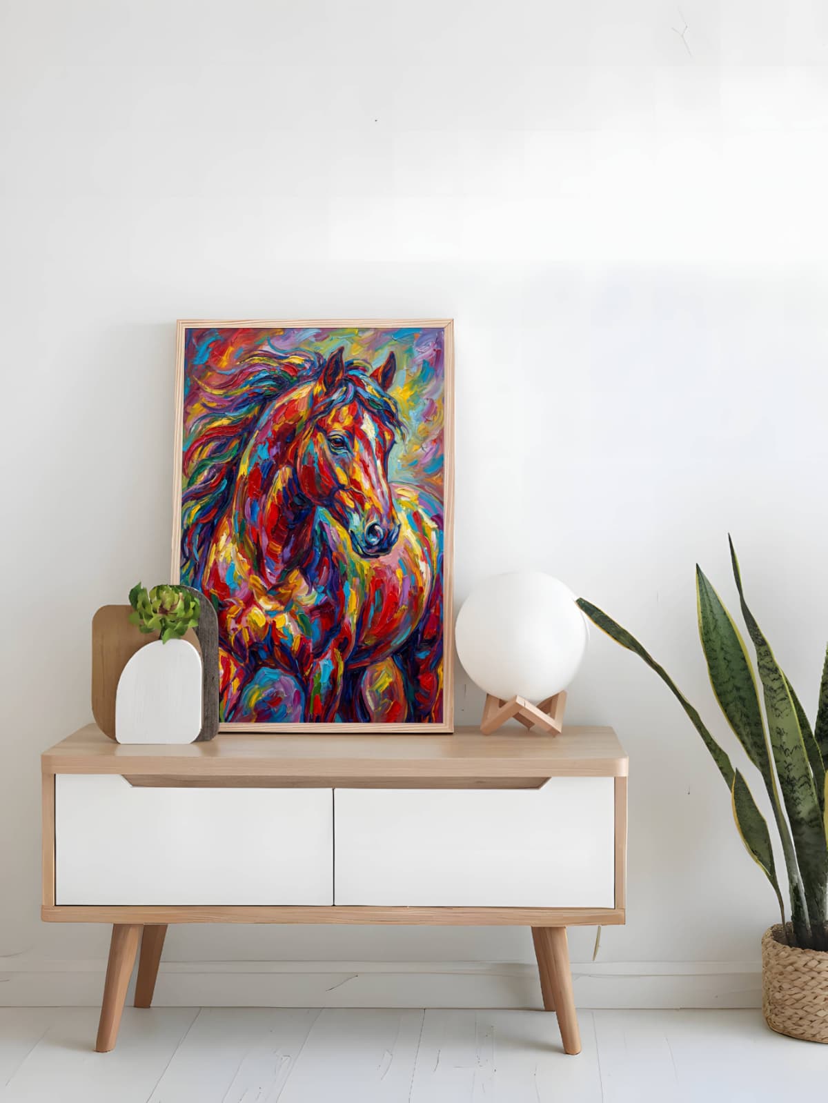 Chú ngựa sắc màu