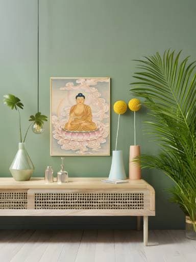 Đức Phật ngự trên tòa sen