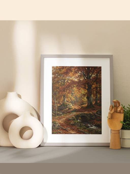 Phong cảnh rừng lá vàng mùa thu