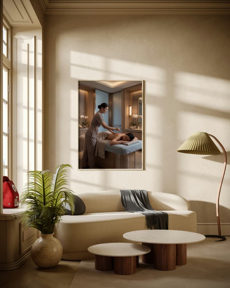 Tranh Spa Massage Hiện Đại