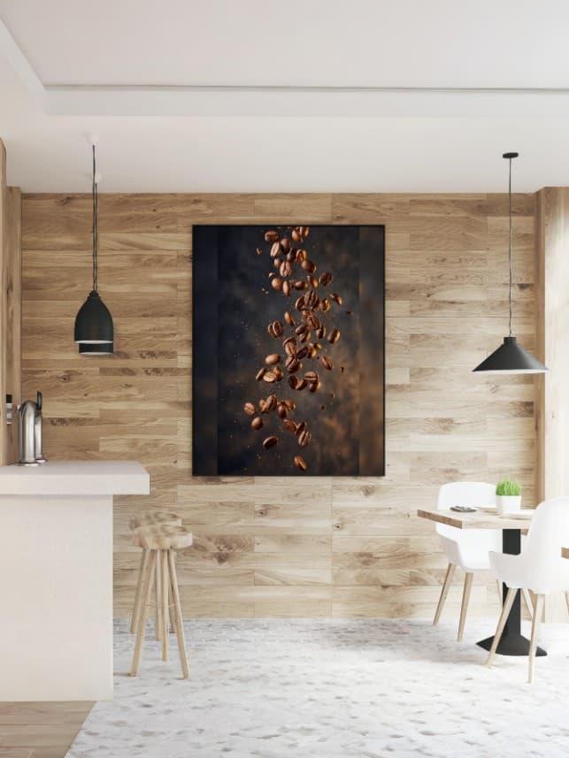 Tranh Nghệ Thuật Hạt Cà Phê Rơi