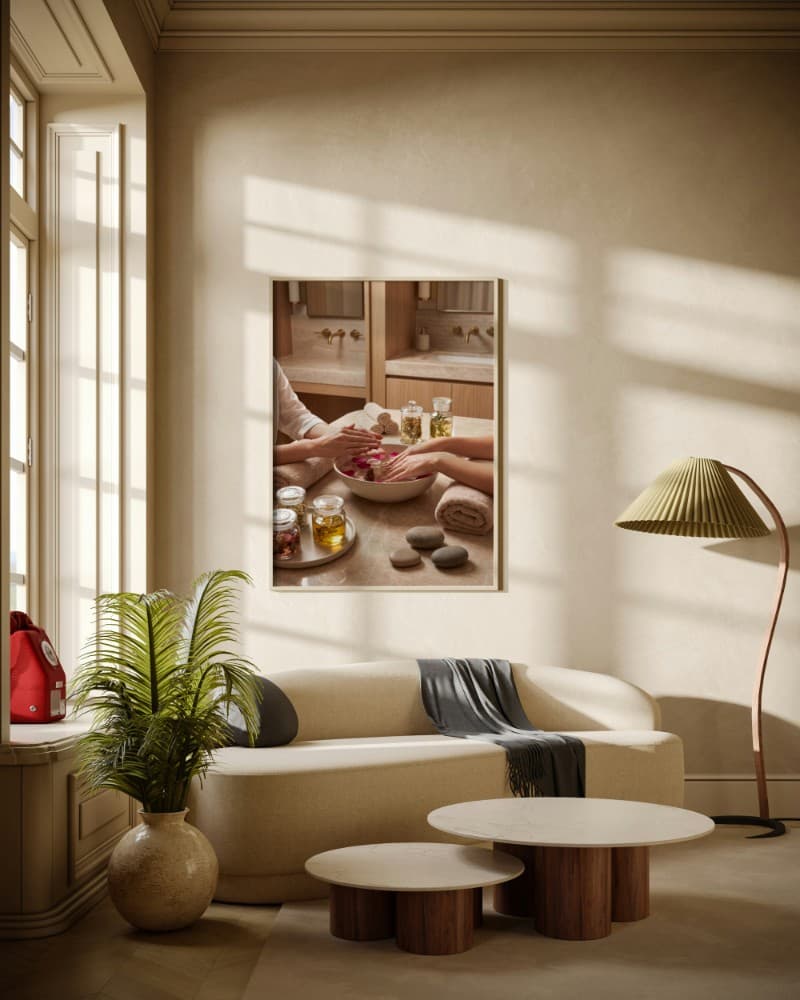 Tranh Nghệ Thuật Spa Chăm Sóc Tay