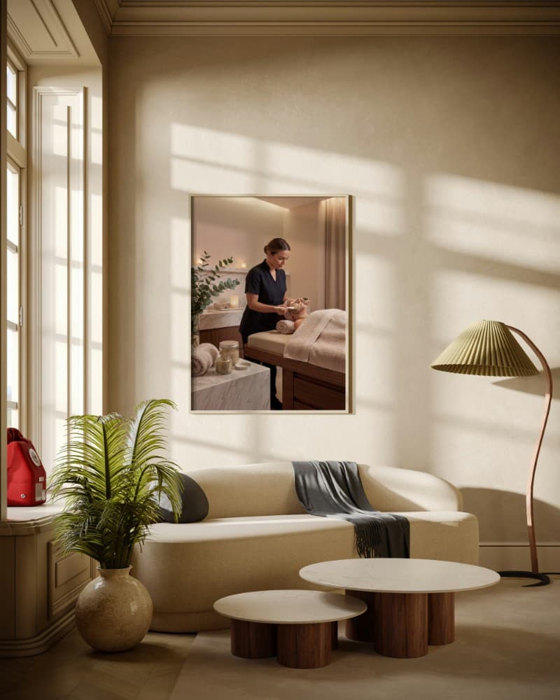 Tranh Spa Chăm Sóc Da Mặt Sang Trọng