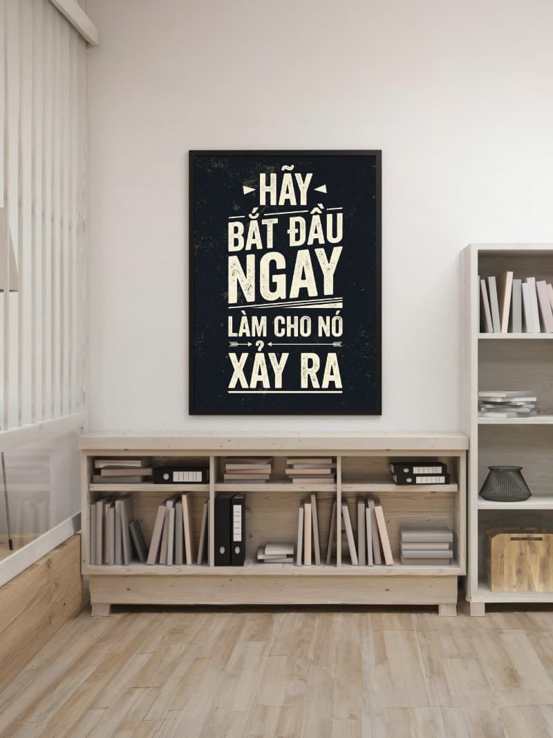 Tranh treo tường slogan động lực trang trí văn phòng làm việc