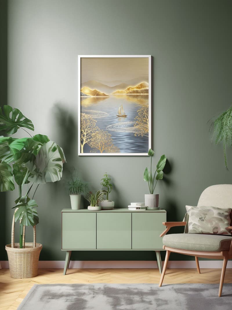 Tranh Tráng Gương Phong Cảnh Nghệ Thuật Cao Cấp