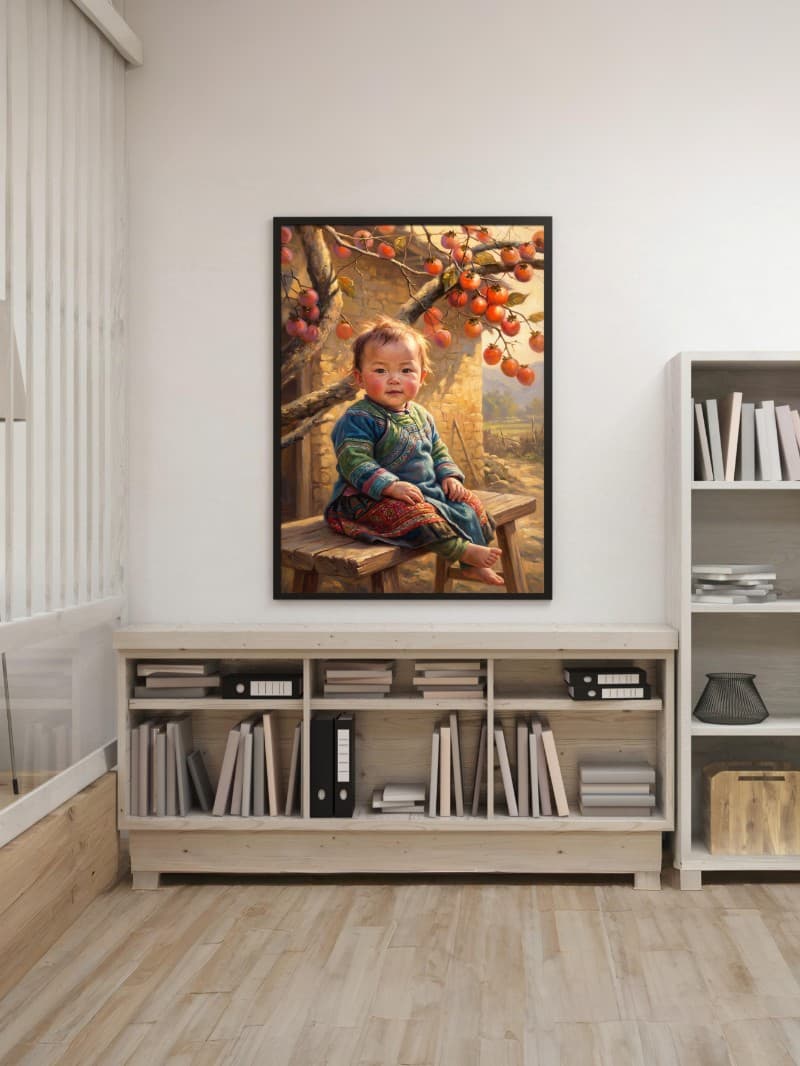 Tranh Chân Dung Em Bé Nghệ Thuật - Vẻ Đẹp Chân Thực & Hồn Nhiên