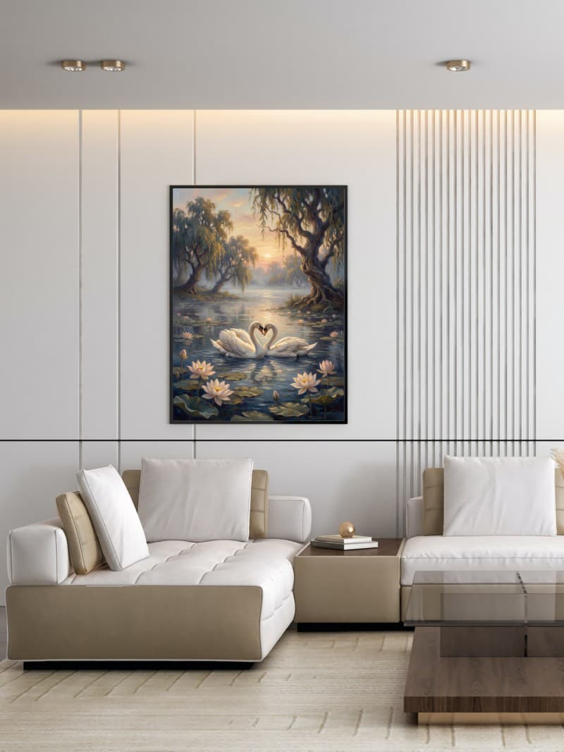 Tranh Đôi Chim Uyên Ương Tình Nồng - Biểu Tượng Hạnh Phúc Vĩnh Cửu