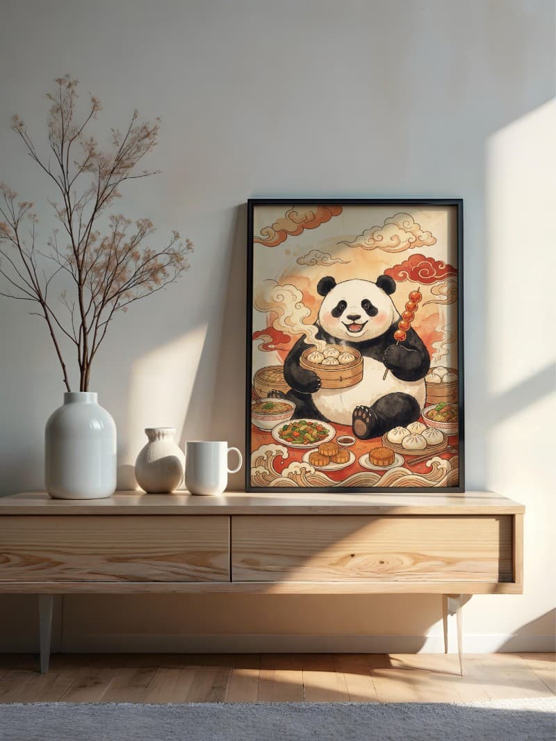 Tranh Treo Tường Chú Gấu Trúc - Nghệ Thuật Gấu Trúc Đáng Yêu