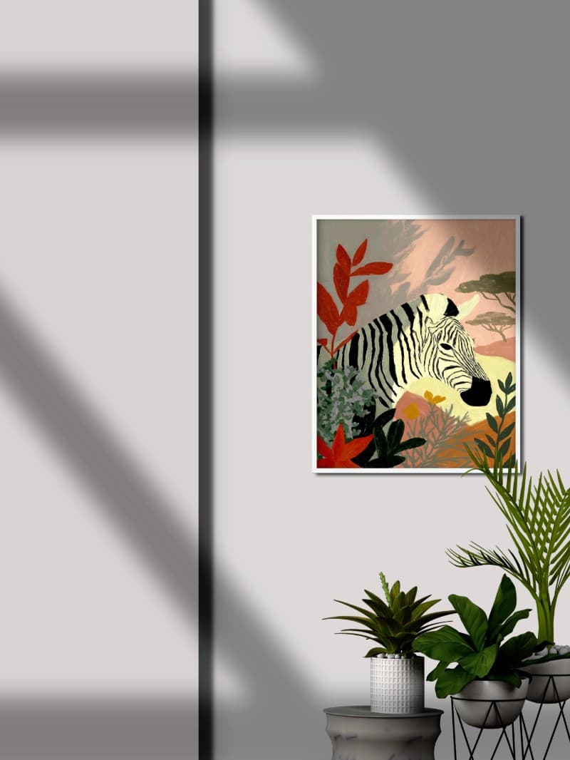 Tranh Ngựa Vằn Thanh Bình - Nghệ Thuật Hoang Dã Cho Không Gian Sang Trọng