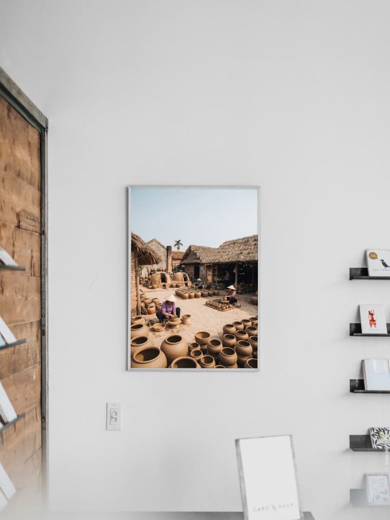 Tranh Làng Nghề Làm Gốm Truyền Thống - Vẻ Đẹp Bình Dị & Chân Thực