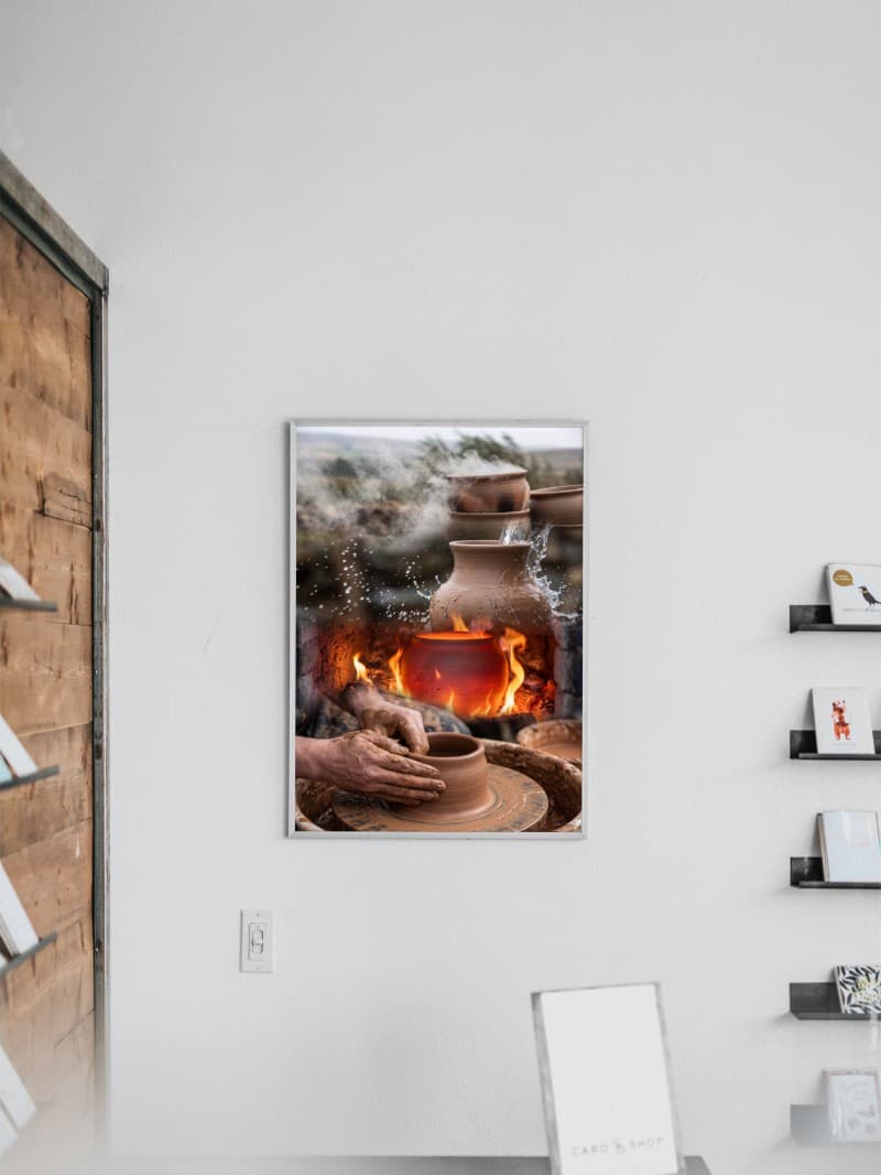 Tranh Nghệ Thuật Tinh Hoa Nghề Gốm - Đất, Lửa, Nước Và Gió