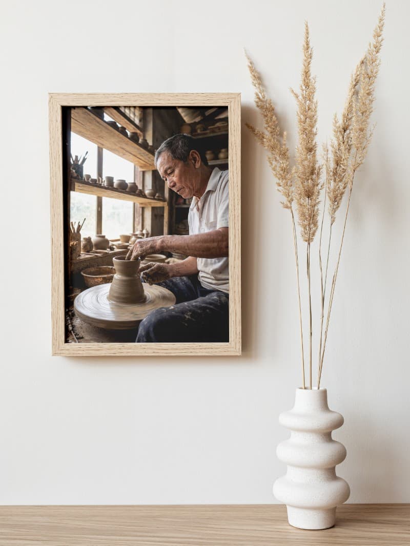 Tranh Nghệ Nhân Làm Gốm - Vẻ Đẹp Chân Thực Của Di Sản