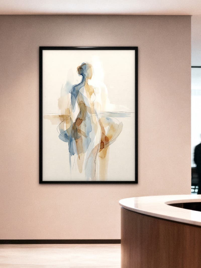 Tranh Trừu Tượng Cô Đơn Thanh Tao - Nghệ Thuật Tĩnh Lặng Cao Cấp