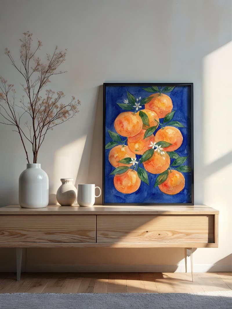 Tranh Nghệ Thuật Sắc Cam Hiện Đại - Đẳng Cấp Không Gian Sống