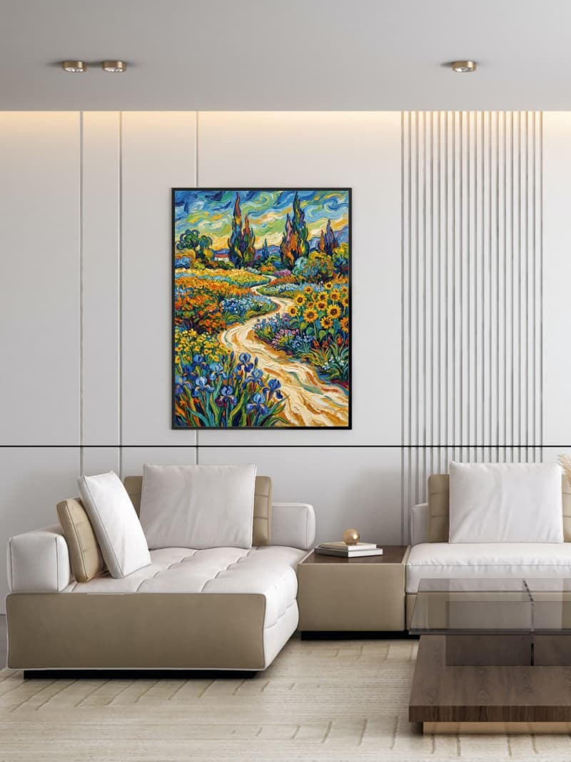 Tranh Vườn Van Gogh ở Arles - Phong Cách Hiện Đại Sang Trọng