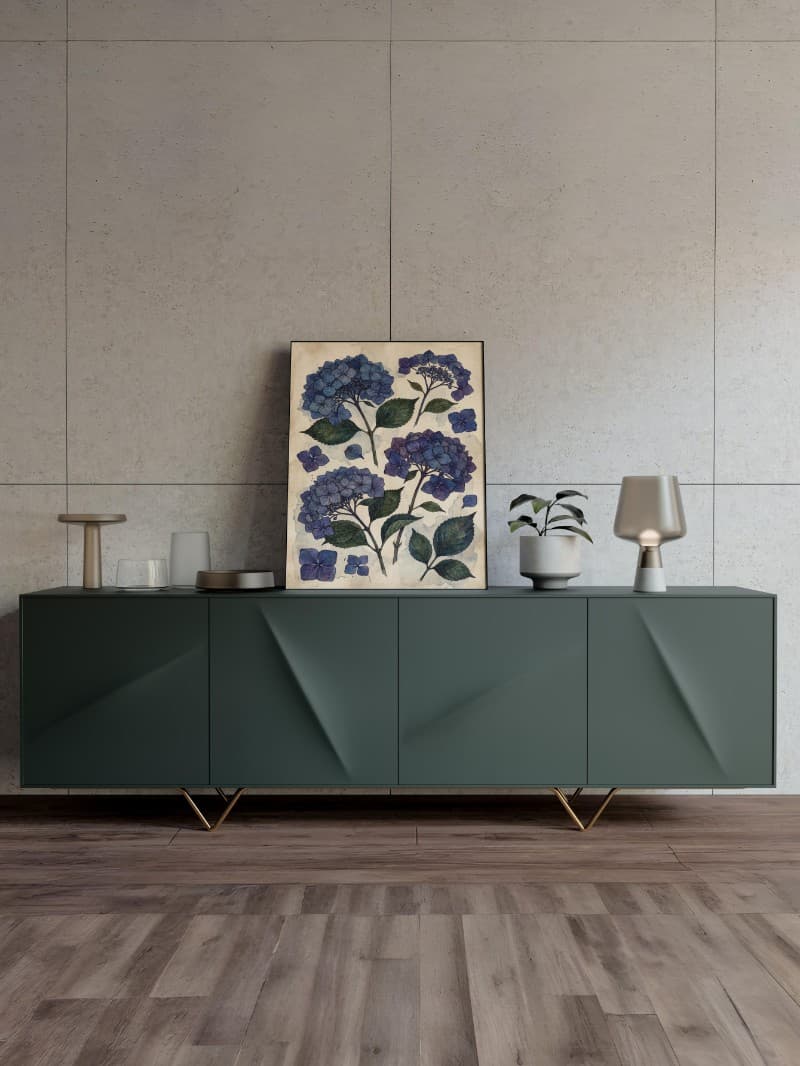 Tranh Treo Tường Hoa Cẩm Tú Cầu Thảo Mộc - Nghệ Thuật Hoa Cẩm Tú Cầu