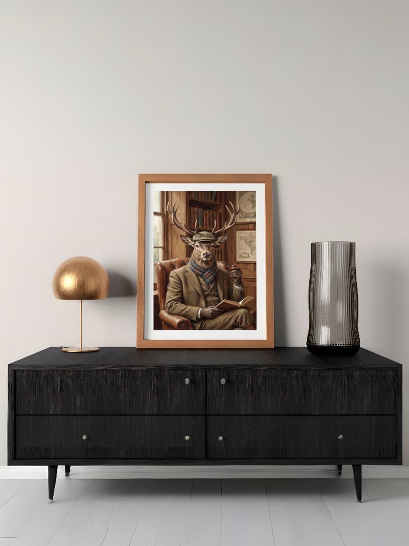Tranh Chân Dung Chú Hươu Graeme The Stag - Nghệ Thuật Treo Tường Đẳng Cấp