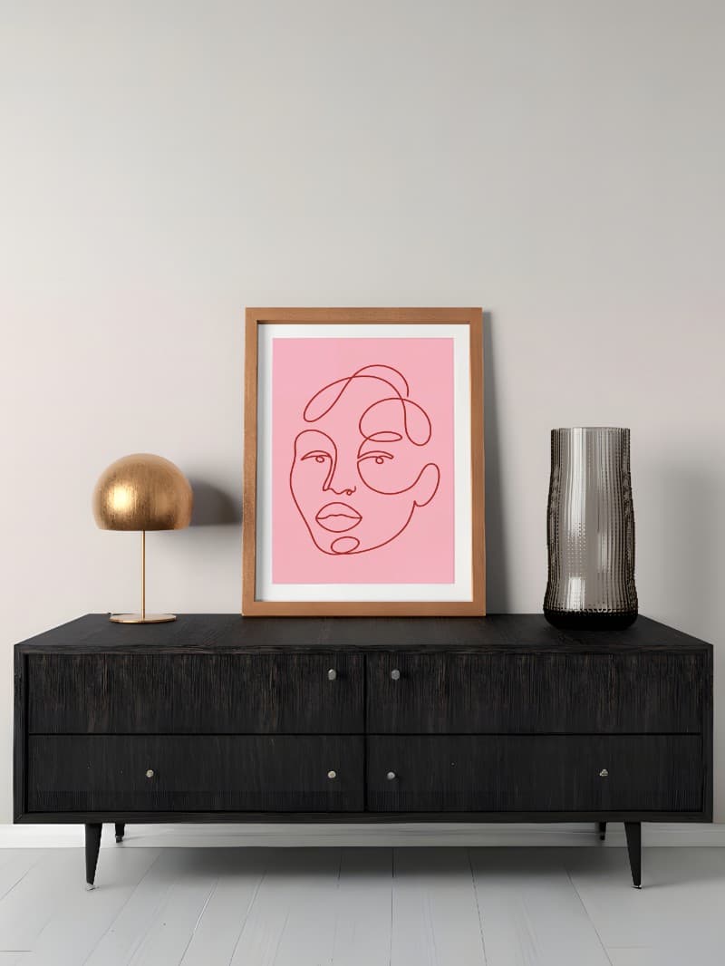 Tranh Chân Dung Nghệ Thuật Cách Chúng Ta Là 1 Màu Hồng