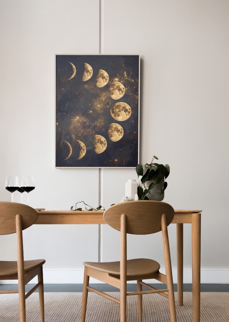 Tranh Các Giai Đoạn Mặt Trăng Vàng