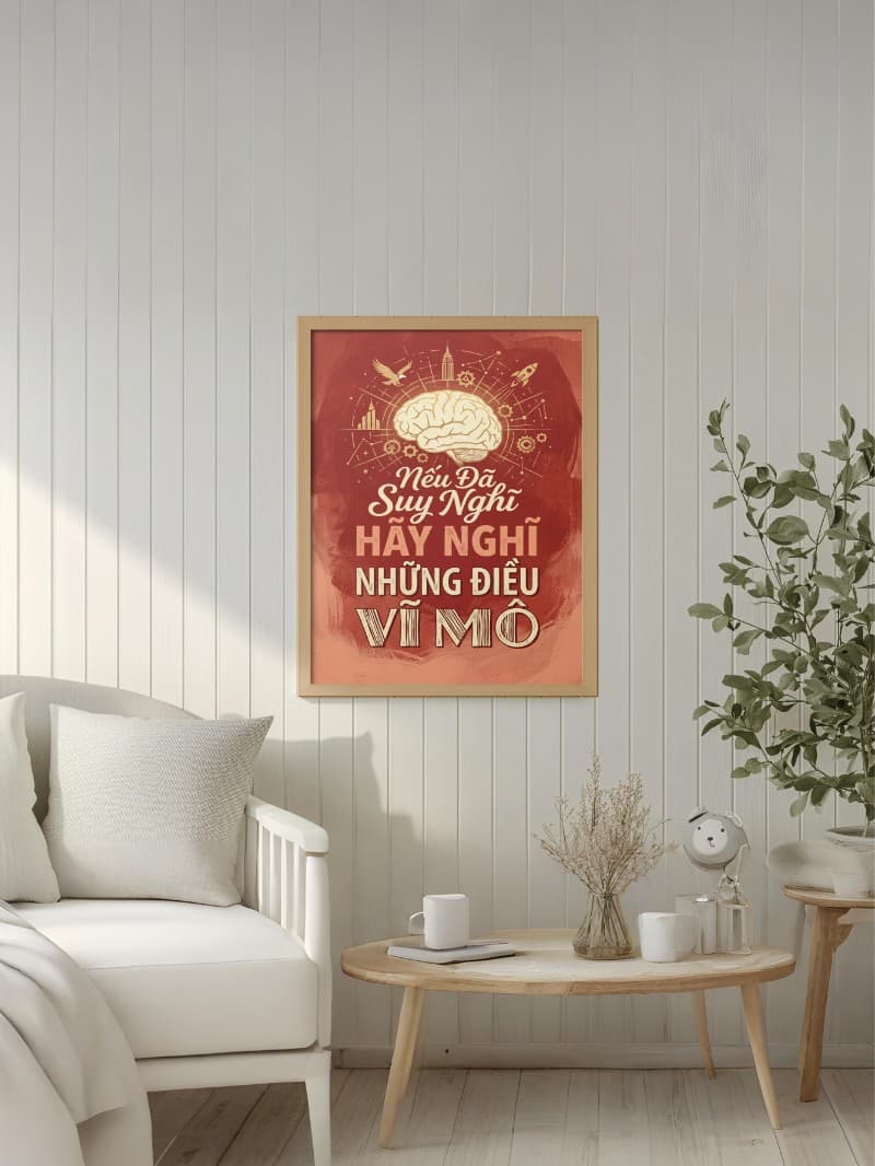 Tranh Động Lực Think Big: Nghĩ Vĩ Mô Để Chạm Tới Thành Công