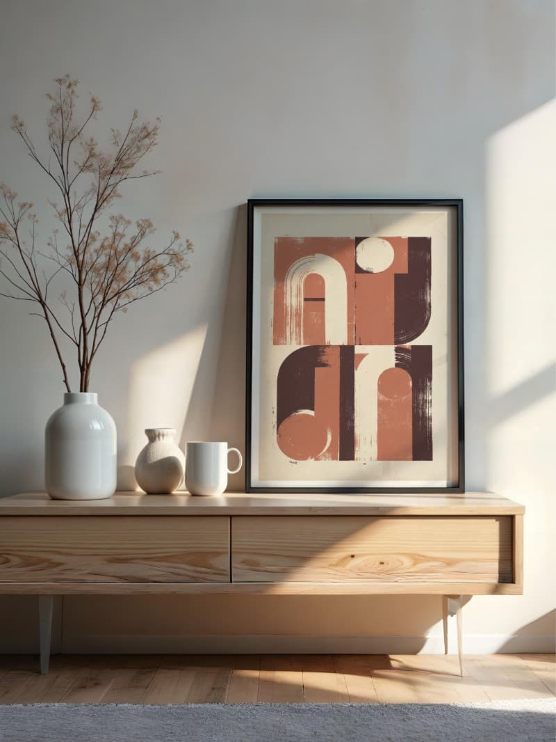 Tranh Apia Bauhaus Tối Giản: Vũ Điệu Hình Khối Và Sắc Màu Modernism