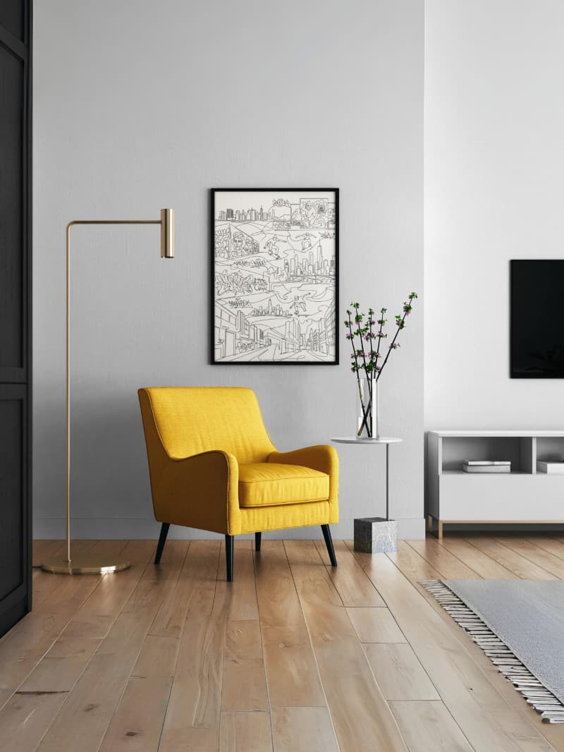 Nét Phố Phóng Khoáng - Tranh Line Art Nghệ Thuật Đường Phố