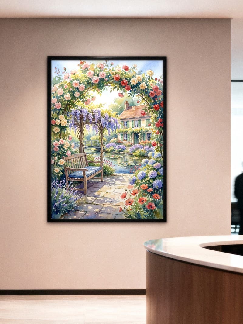 Hồn Thơ Giverny: Tranh Màu Nước Khu Vườn Claude Monet Lãng Mạn