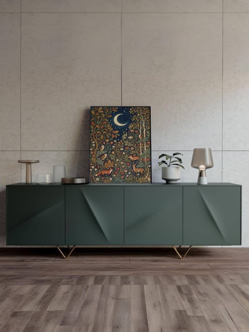 Tranh "Đêm Trong Rừng" William Morris: Nghệ Thuật Thư Giãn Độc Bản