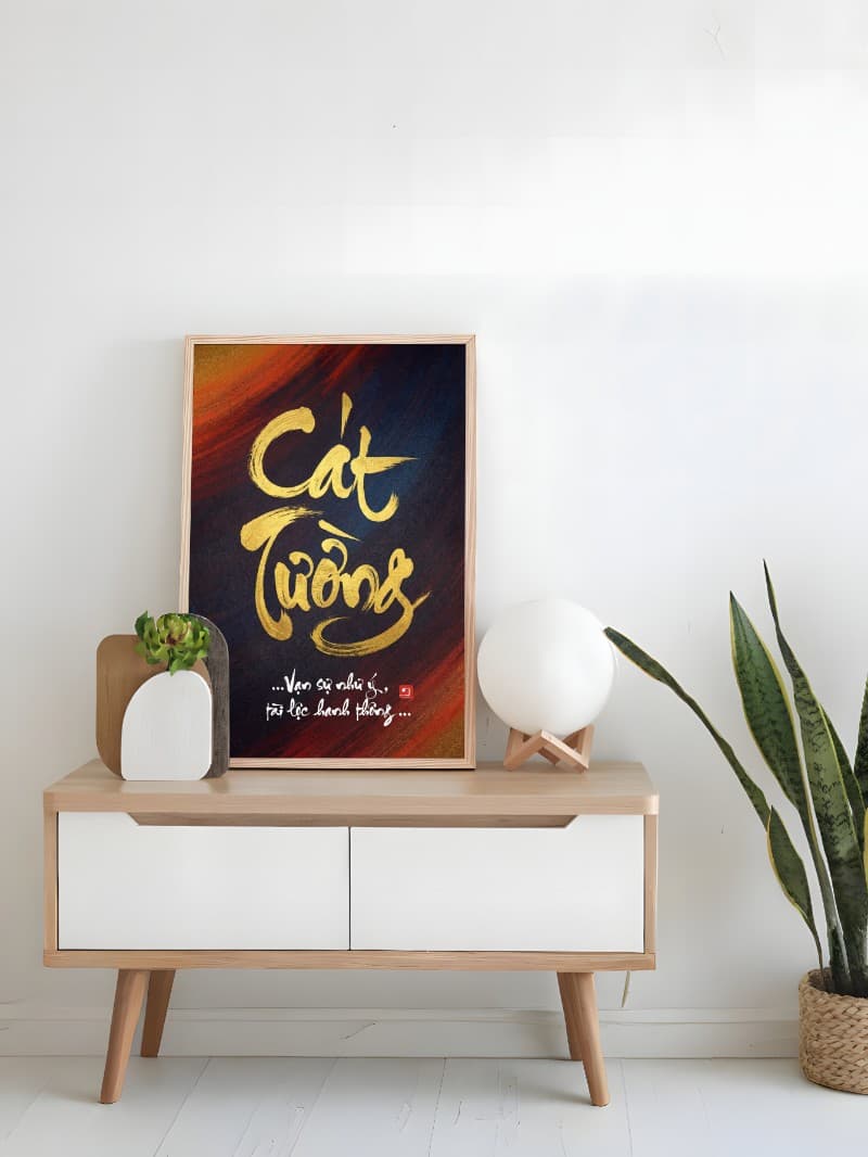 Tuyệt Tác Tranh Thư Pháp Cát Tường – Nét Bút Phượng Múa Khơi Nguồn Đại Cát