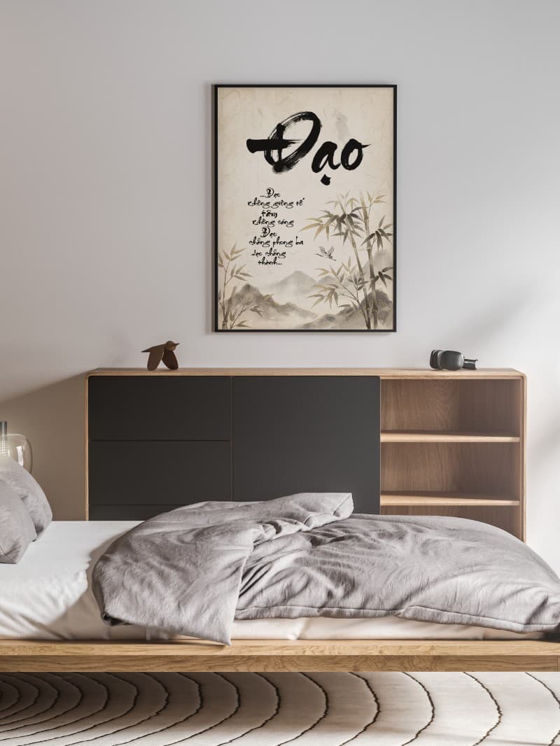 Tranh Thư Pháp Chữ Đạo - Tuyệt Tác Nét Bút Nghệ Thuật Tâm Linh