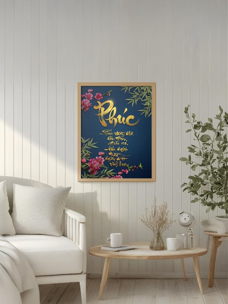 Tranh Thư Pháp Chữ Phúc - Tinh Hoa Nét Bút Phượng Múa Rồng Bay