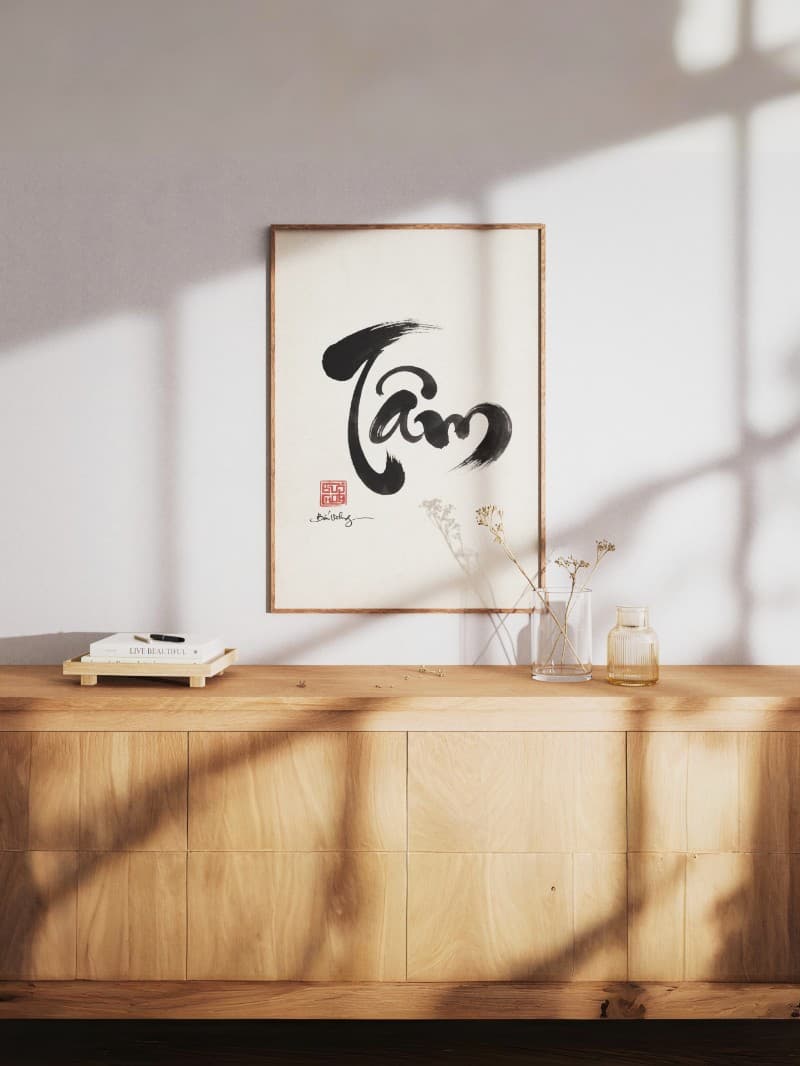 Kiệt Tác Thư Pháp Chữ Tâm - Nét Bút Phượng Múa Giữa Sự Tĩnh Tại