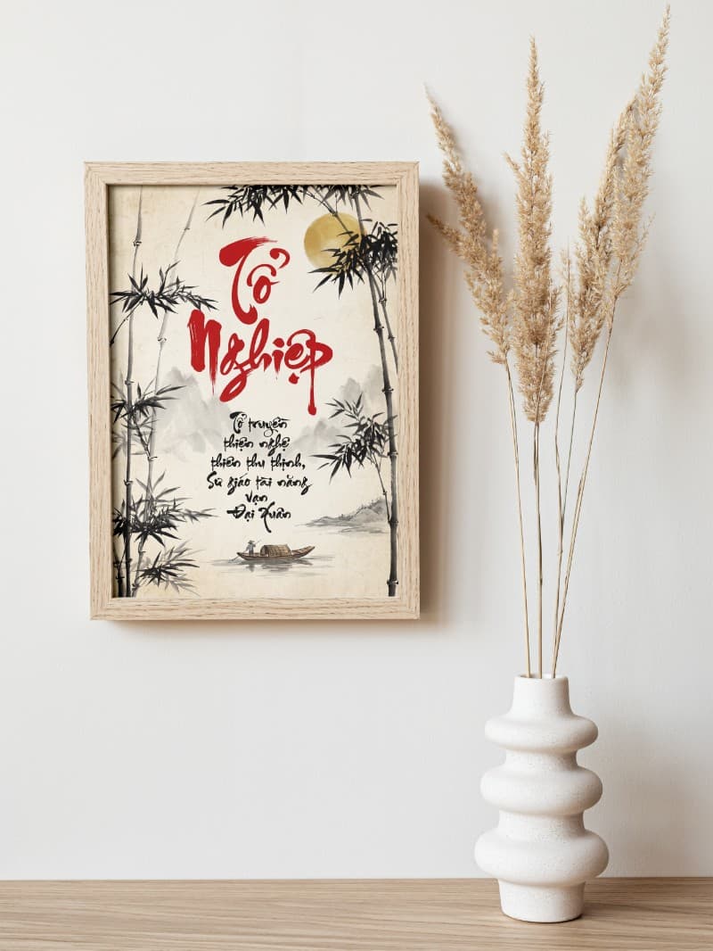 Tranh Thư Pháp Tổ Nghiệp - Khởi Nguồn Thành Công Và Tri Ân Sâu Sắc