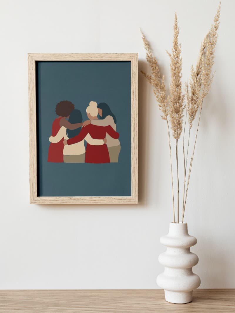 Tranh treo tường chân dung Tình Bạn