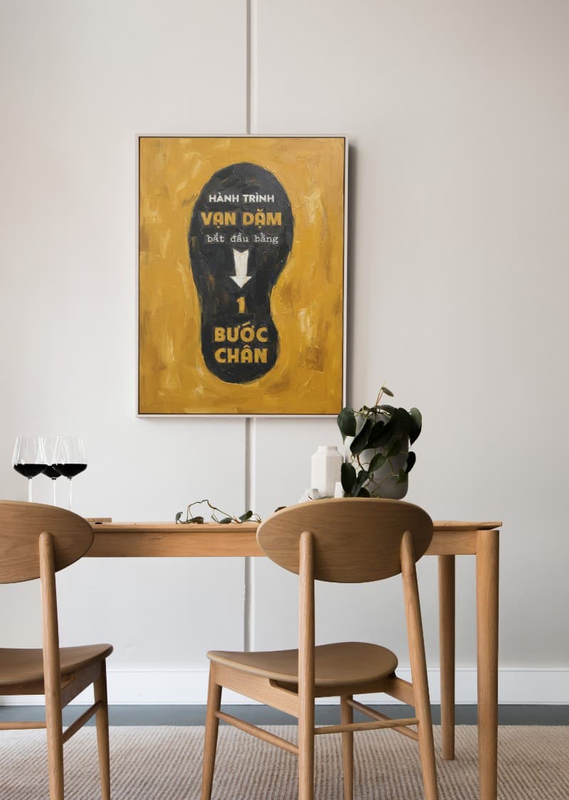 Tranh Động Lực Hành Trình Vạn Dặm: Khơi Nguồn Bước Chân Đầu Tiên