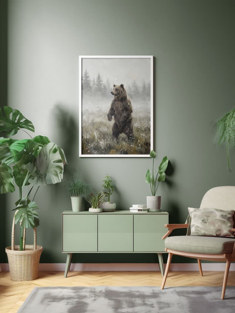 Tranh Gấu Đồng Cỏ