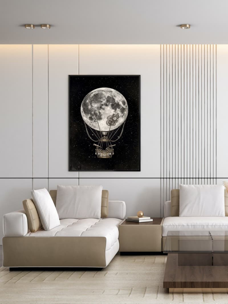Tranh Khinh Khí Cầu Mặt Trăng