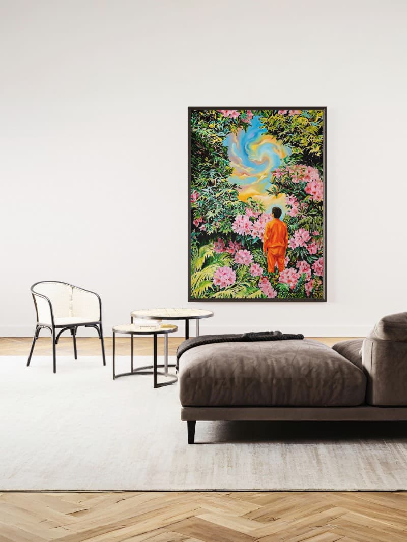 Tranh Nghệ Thuật "Lúc Ấy Tôi Nhìn Lên Bầu Trời" - Độc Bản Cao Cấp