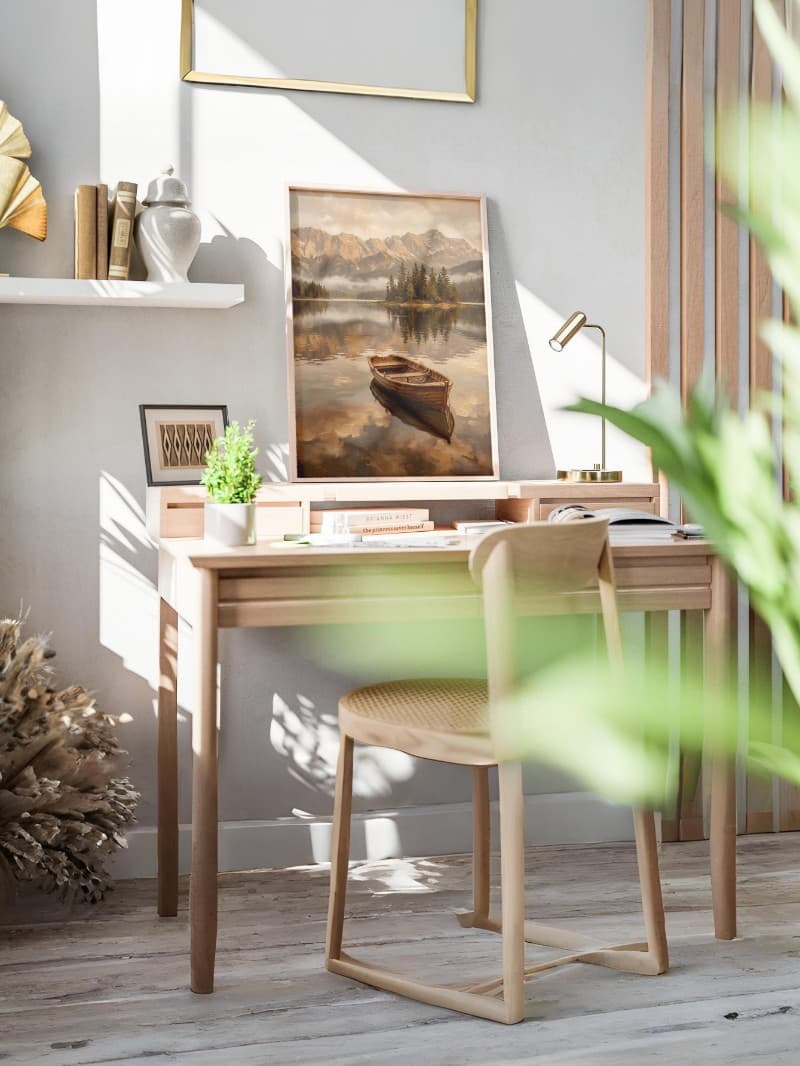 Tranh Phong Cảnh Hồ Nước Yên Bình