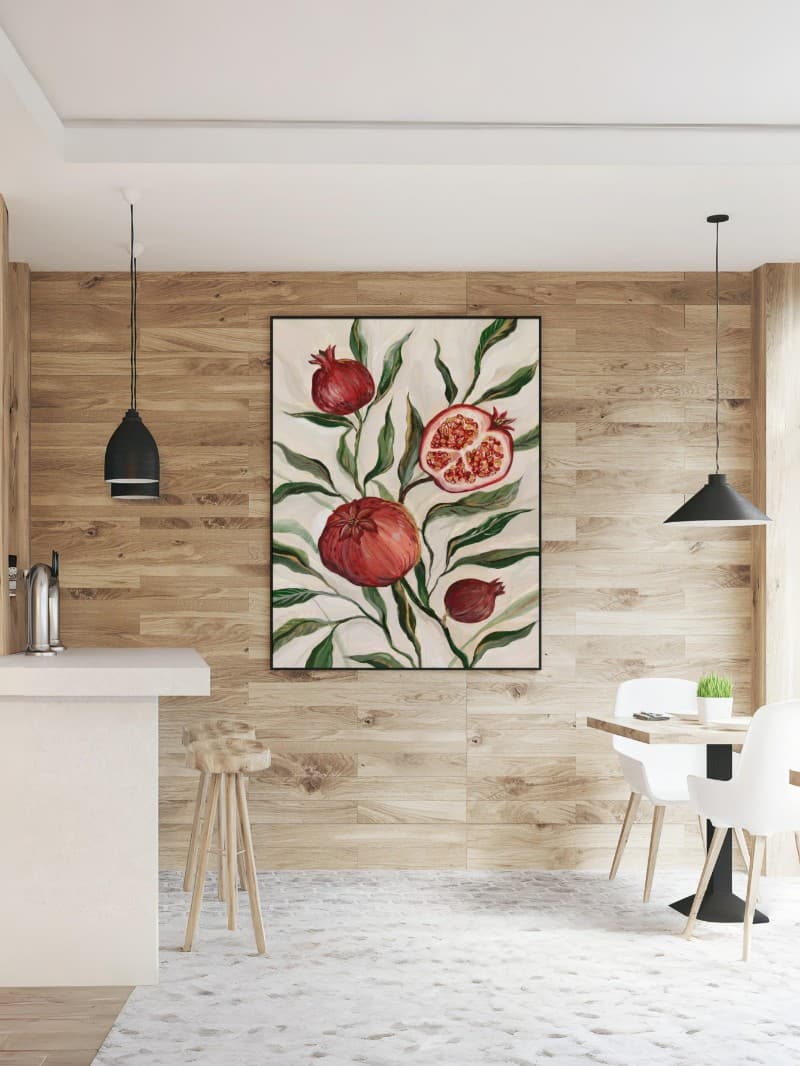 Tranh Quả Lựu Nghệ Thuật - Độc Bản Sang Trọng Cho Không Gian