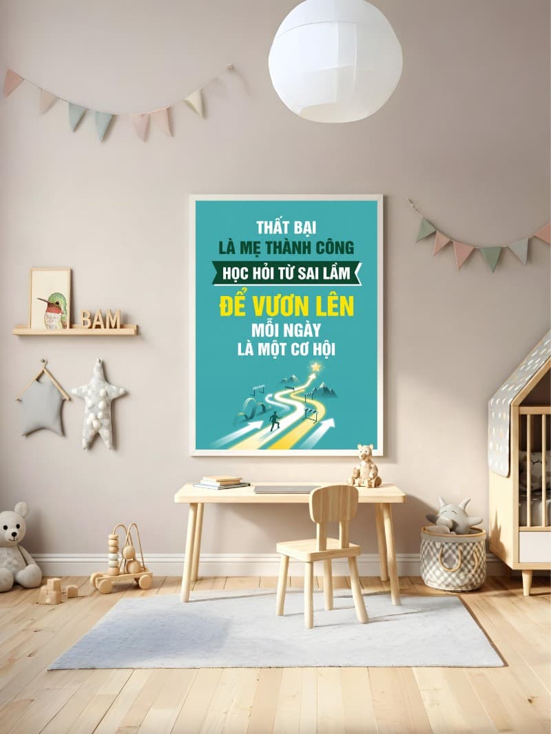 Tranh Động Lực Slogan Thất Bại Là Mẹ Thành Công