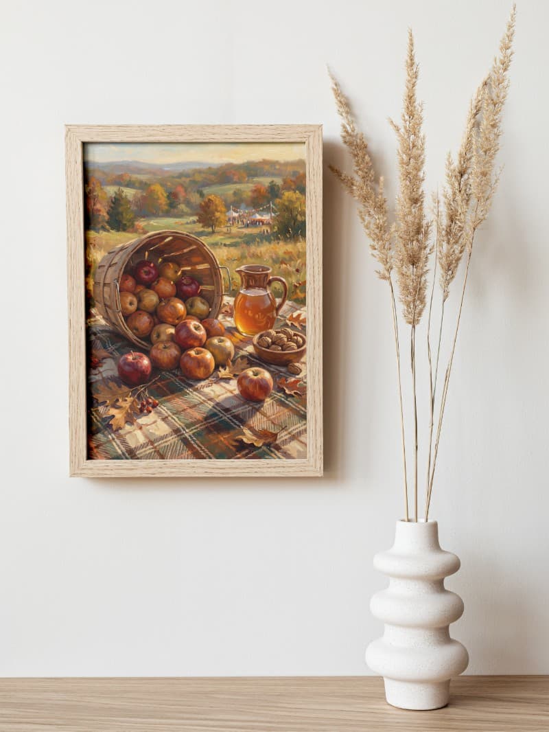 Tranh Tĩnh Vật Táo Mùa Thu
