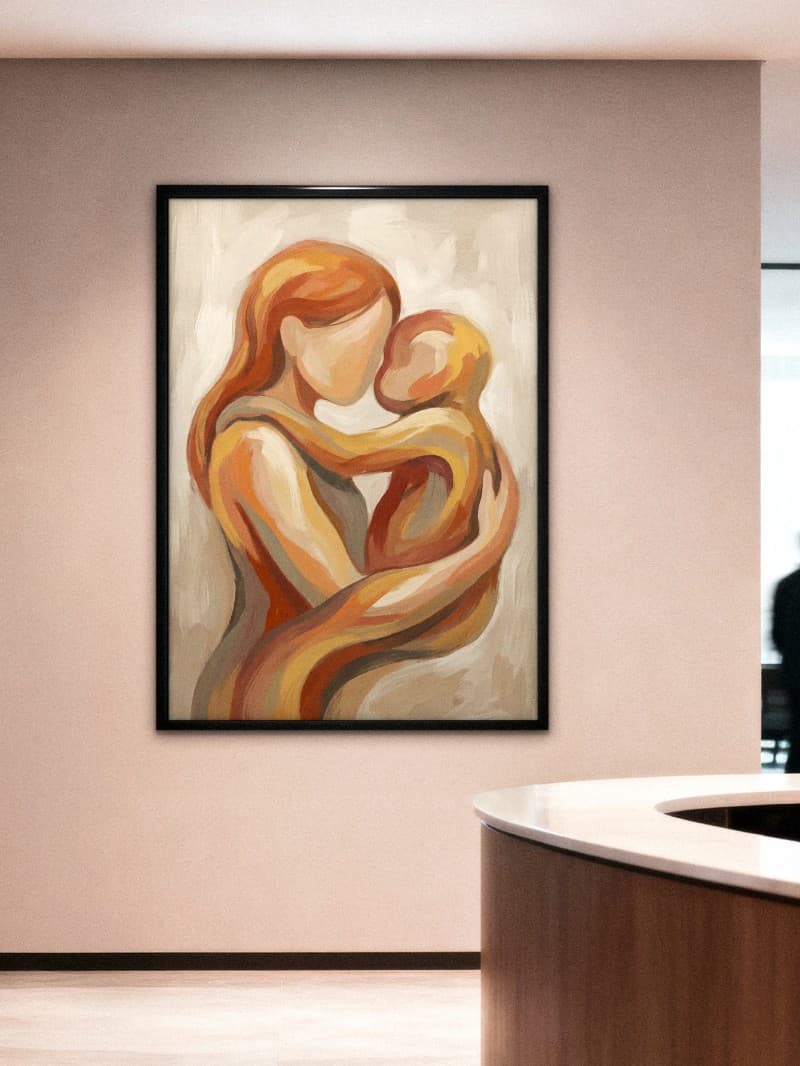 Tranh Trừu Tượng Những Người Bạn Đặc Biệt - Chạm Vào Yêu Thương