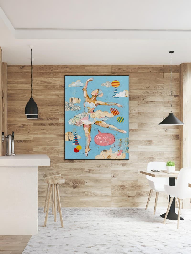 Tranh Vũ Công Mây - Nghệ Thuật Vẽ Tay Sang Trọng Và Tinh Tế