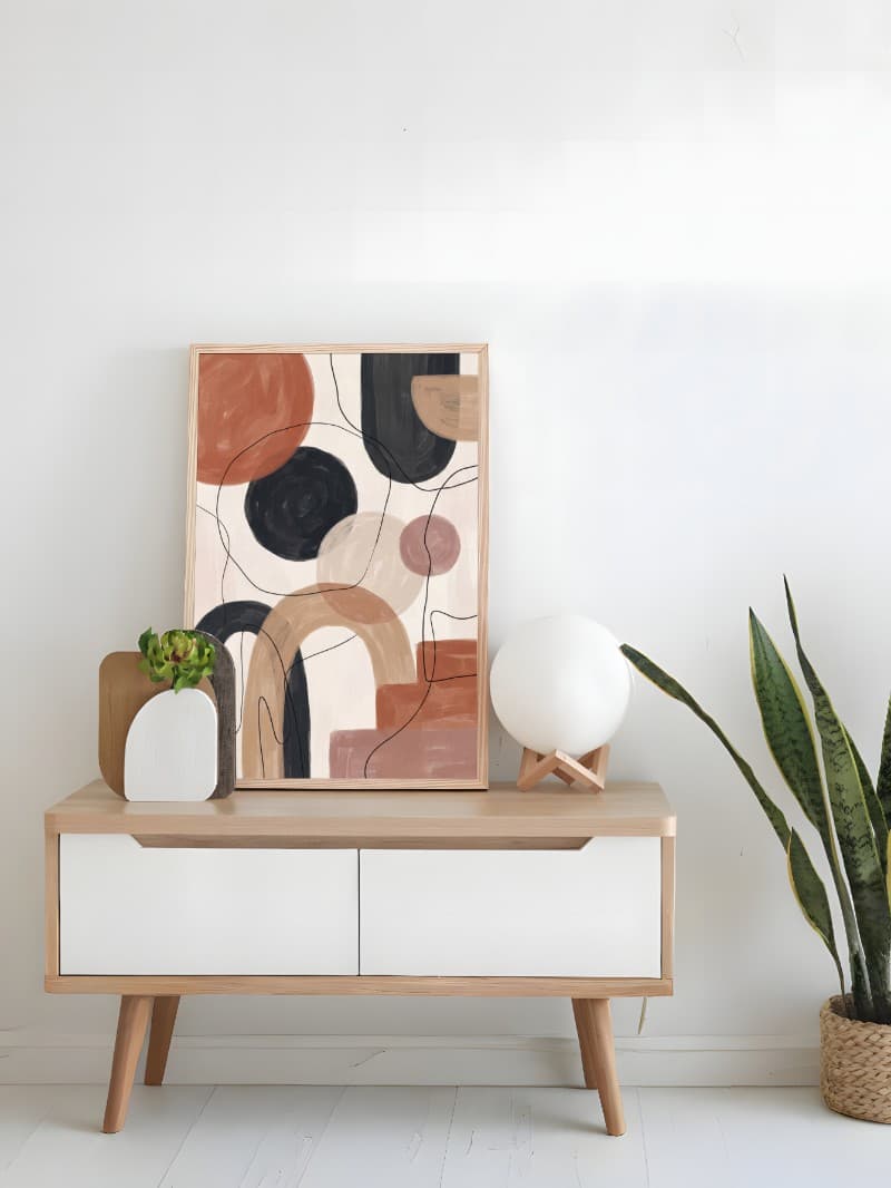 Vũ Điệu Hình Khối Boho: Tuyệt Tác Trừu Tượng Đầy Chiều Sâu