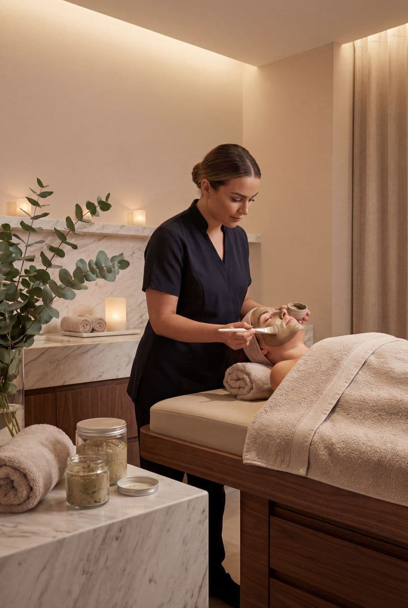 Tranh treo tường liệu trình chăm sóc da mặt chân thực trang trí không gian spa hiện đại