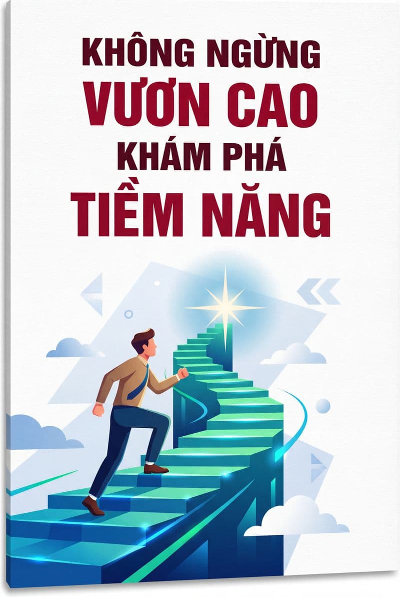 Tranh treo tường động lực kèm trích dẫn truyền cảm hứng trang trí văn phòng làm việc hiện đại