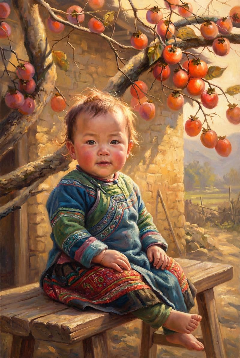 Tranh canvas chân dung em bé chân thực trang trí phòng ngủ bé yêu