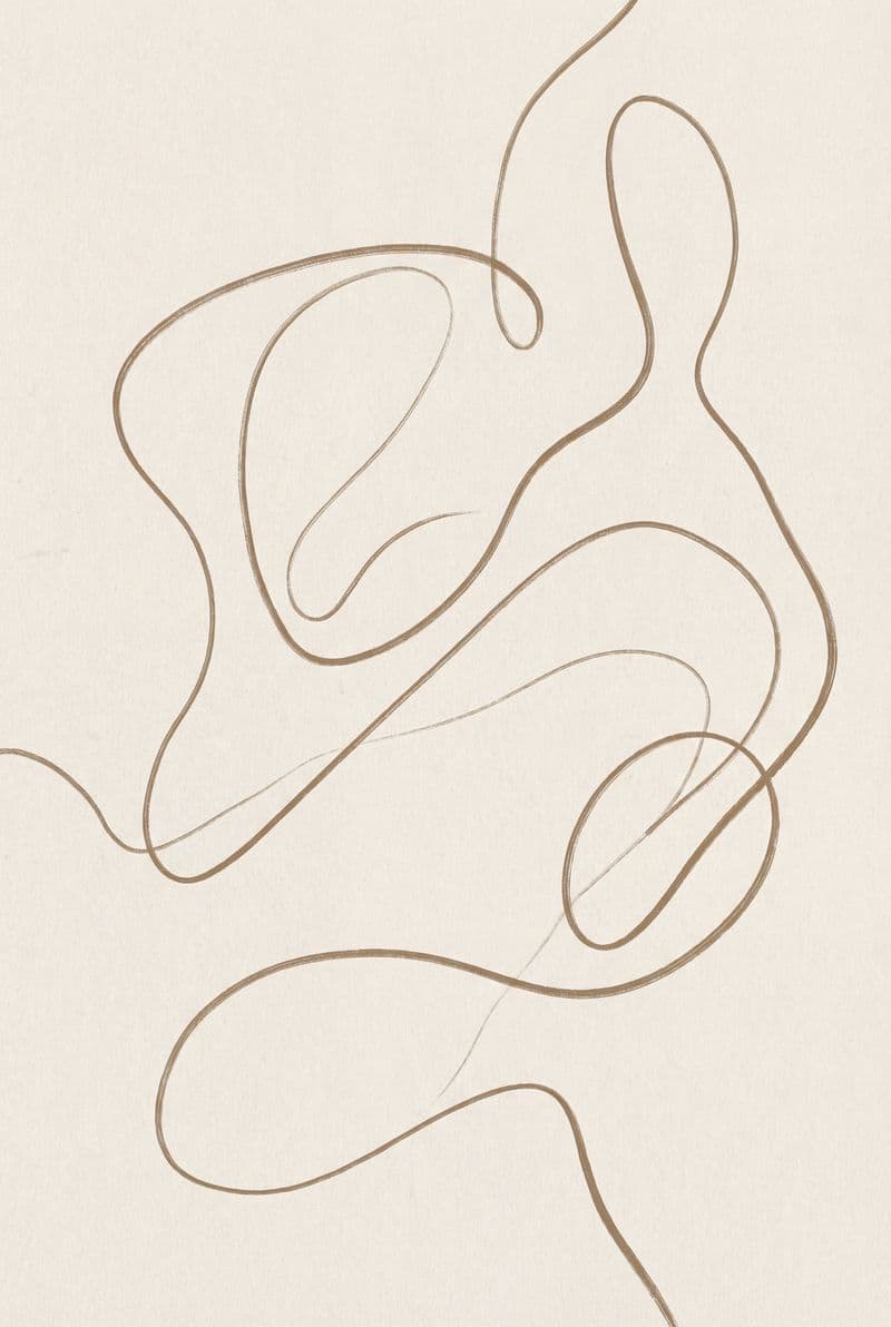 Tranh treo tường Fluid Form trừu tượng hiện đại trang trí phòng khách sang trọng