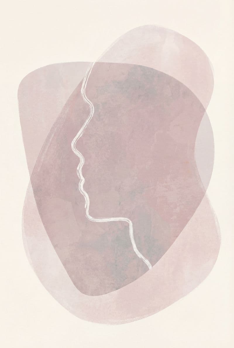 Tranh treo tường khuôn mặt tối giản trang trí phòng khách phong cách hiện đại